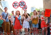 Students at UEA demanding the resignation of Universities Minister Willetts