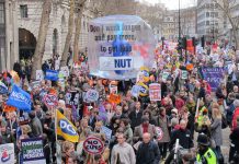 Teachers out on strike with other public sector workers last November 30th