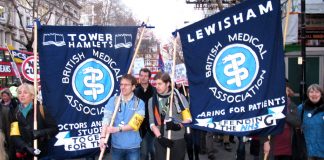 The BMA took to the streets  with its banners in March this year, now its members are coming out on strike