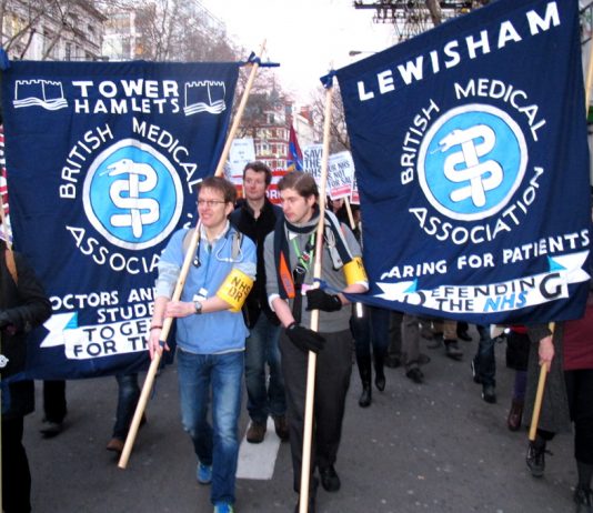 The BMA took to the streets  with its banners in March this year, now its members are coming out on strike