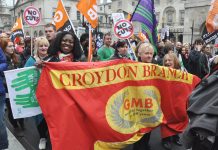 Half a million public sector workers demonstrated in London against the Tory-LibDem coalition on 26th March 2011