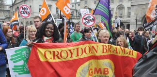 Half a million public sector workers demonstrated in London against the Tory-LibDem coalition on 26th March 2011