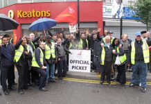 ‘This is the time we start fighting’, said confident and determined pickets outside Hackney garage yesterday morning