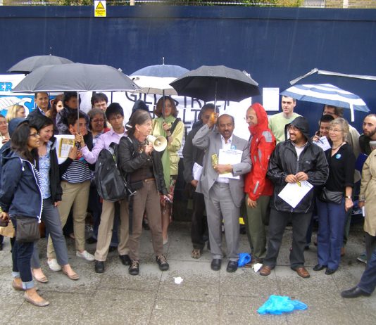 A BMA rally on June 21 outside the Royal London Hospital in Whitechapel during their day of strike action in defence of pensions