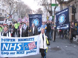BMA demonstration to defend the NHS – doctors have demanded that Health Secretary Lansley resign
