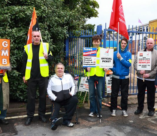 Norwich Remploy picket line urged the unions to get together so as to have the force to deal with the government