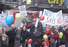 Demonstration in Wood Green, north London on January 28 this year against the forcing of Academy status on schools