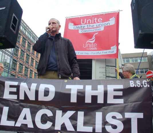 Steve Kelly addressing the Unite national demonstration on November 9th last year