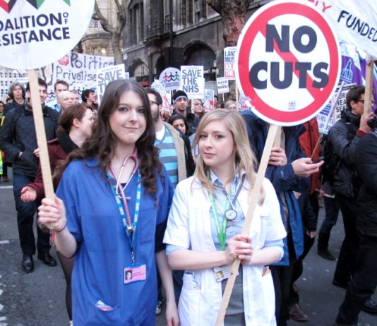 Part of the BMA march against the Health and Social Care Bill becoming law – the BMA at their Annual Representative Meeting earlier this year called for the resignation of Health Secretary Lansley