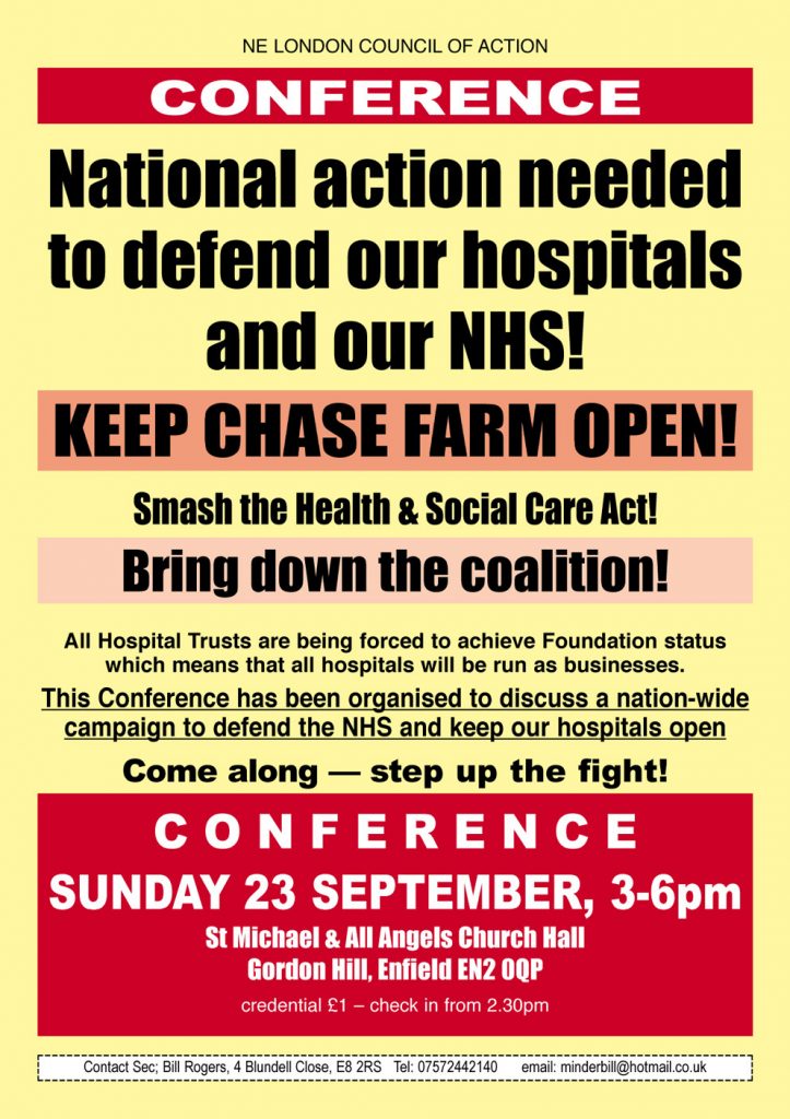 Conference to defend the NHS