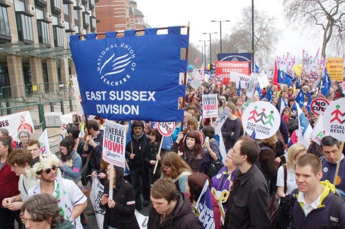 Teaching unions marching – in the front line of defending national pay agreements