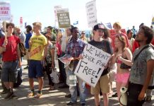 Young Socialists mass lobby outside the TUC Conference in Brighton on 9 September demanding jobs and refusing to workfor nothing