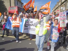 ‘We will win’ shouted marchers as they approached Charing Cross Hospital