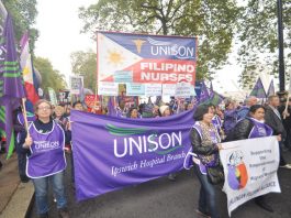 Leeds Unison determined to defend their services on the march last Saturday