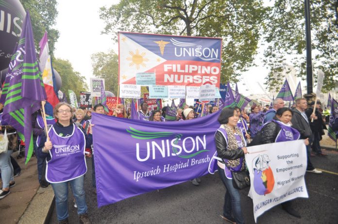 Leeds Unison determined to defend their services on the march last Saturday