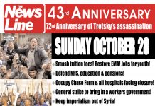 News Line 43rd Anniversary Rally – This Sunday