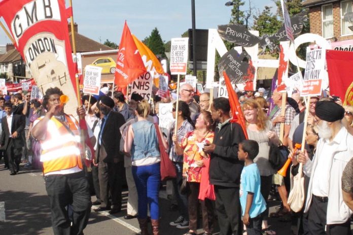 Last September thousands marched in Ealing against their hospital closing – meanwhile the Treasury was pocketing very large amounts NHS cash