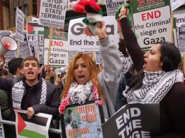 STOP ISRAELI GENOCIDE! FREE PALESTINE! – demand 2,000 protesters ‘Free Free Palestine! Israel is a terror state!’ protesters shouted at the 2,000-strong picket of the Israeli embassy in London on Saturday