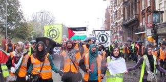 Large  numbers of young people took part in last Saturday’s demonstration in central London to give their full support to the Palestinian people