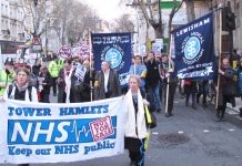 The BMA demonstrating in March to try and stop the Health and Social Care Bill from becoming law