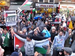 ‘We will accept no less than the independence of the state of Palestine with East Jerusalem as its capital on all the Palestinian territories occupied in 1967’ 10,000 marched to the Israeli embassy in London on November 24 this year showing their support for a Palestinian state
