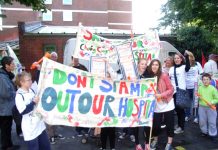 In the last month there have been big demonstrations up and down the country to stop local hospitals being closed. The demonstration above is defending Charing Cross Hospital in west London