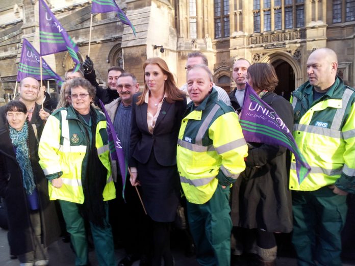 Manchester ambulance workers came to London yesterday determined to defeat plans to privatise the service