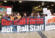 Rail workers demanding that fares be cut, not rail staff, and that the rail network be nationalised