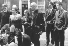 The Finucane family outside 10 Downing Street in 2000 when they saw Labour Prime Minister Blair and demanded a public enquiry into the murder of Pat Finucane