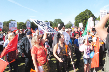 The local community and supporters turned out in their thousands in a mass demonstration to stop the closure of Ealing Hospital in September