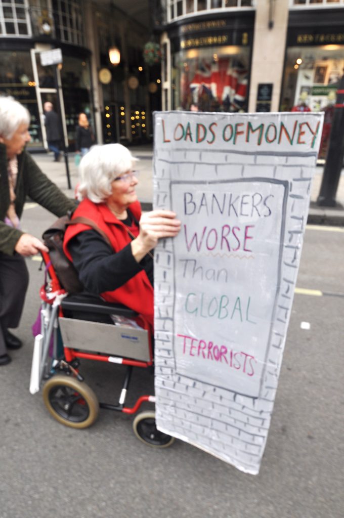 One demonstrator on the TUC march on October 20 2012 speaking for the many