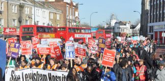 25,000 people marched in Lewisham on January 26 to save their hospital – they will be very angry at Hunt’s remarks that savage cuts will save 100 lives