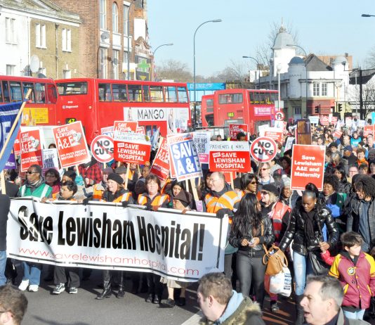 Last month’s march to keep Lewisham hospital open