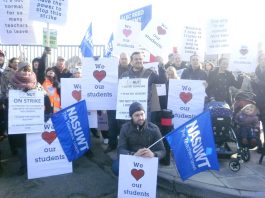 NUT and NASUWT on strike at the Alec Reed academy in Northolt