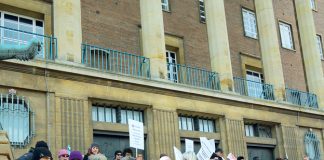 A section of Saturday’s Demonstration in Norwich against the ‘Bedroom Tax’ – see story page 3