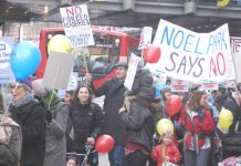 Demonstration in January last year in Haringey against the imposition of Academy schools