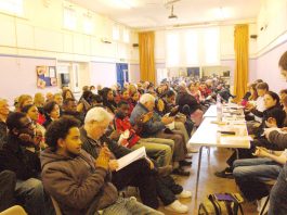 A section of the audience at Saturday’s News Line-North East London Council of Action conference in Enfield