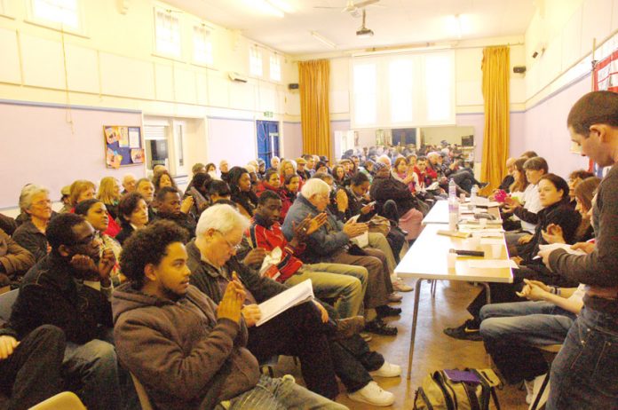 A section of the audience at Saturday’s News Line-North East London Council of Action conference in Enfield