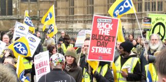 The PCS took strike action on Budget Day and outside the House of Commons its members were very much alive to the issue of a general strike