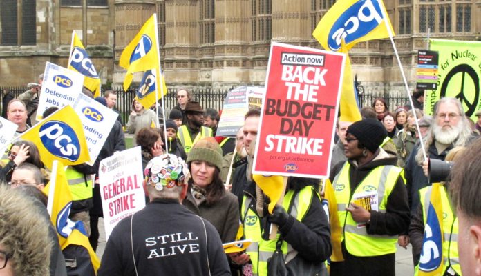 The PCS took strike action on Budget Day and outside the House of Commons its members were very much alive to the issue of a general strike