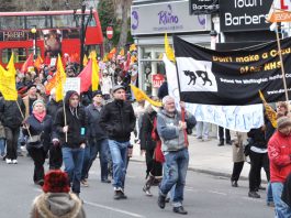 North East London Council of Action demonstration in Enfield on February 2nd demanding that Chase Farm Hospital be kept open