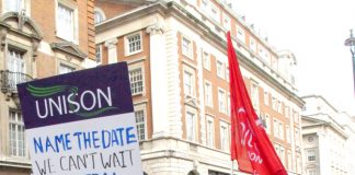 Workers on the TUC march last October making it clear they want a general strike now!
