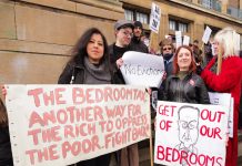 Demonstration against the hated ‘Bedroom Tax’ in Norwich