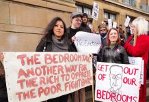 Protest against the Bedroom Tax in Norwich