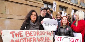 Protest against the Bedroom Tax in Norwich