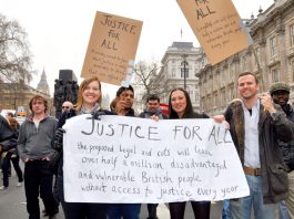 Marchers with their warning on the March 2011 TUC demonstration against the Coalition’s cuts