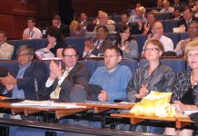 Delegates applaud one of the major speeches at the BMA’s Annual Representative Meeting