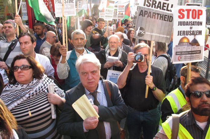Demonstration in London against Israeli aggression in March last year