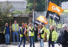 Brighton Council workers on the picket line against £4,000-a-year wage cuts!