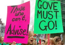 Teachers marching through London at the end of last month demanded ‘Gove must go!’